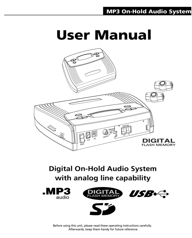 Digital Flash Memory MP3 On-Hold user manual