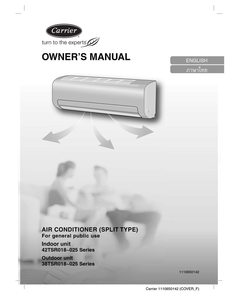 Carrier 42TSR018~025 Series User manual