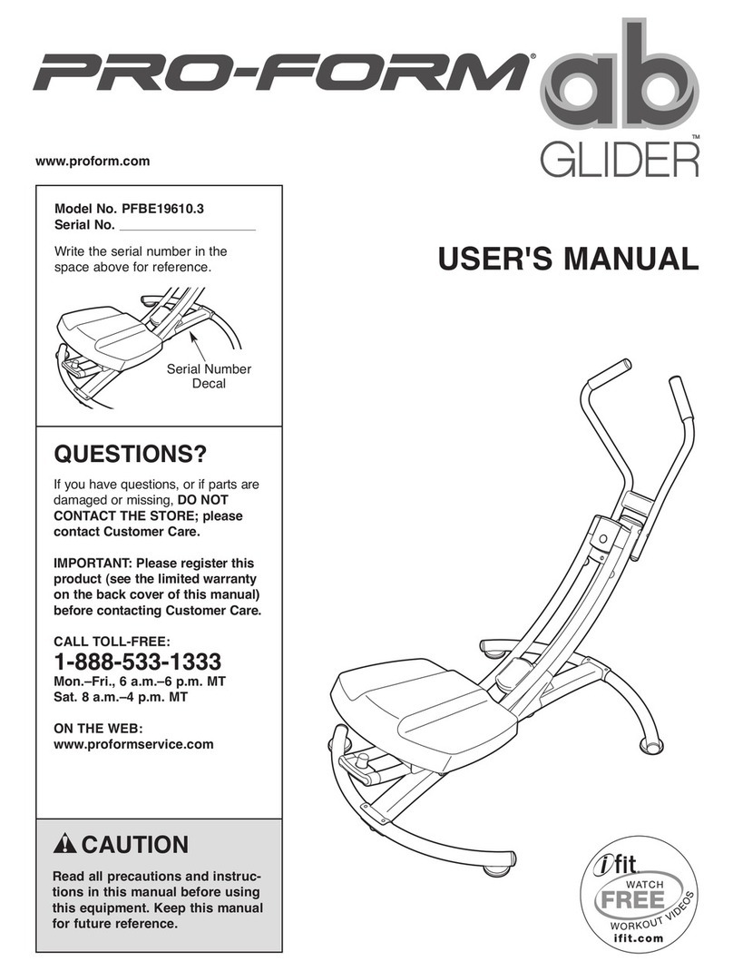 Pro-Form PFBE19610.3 User manual