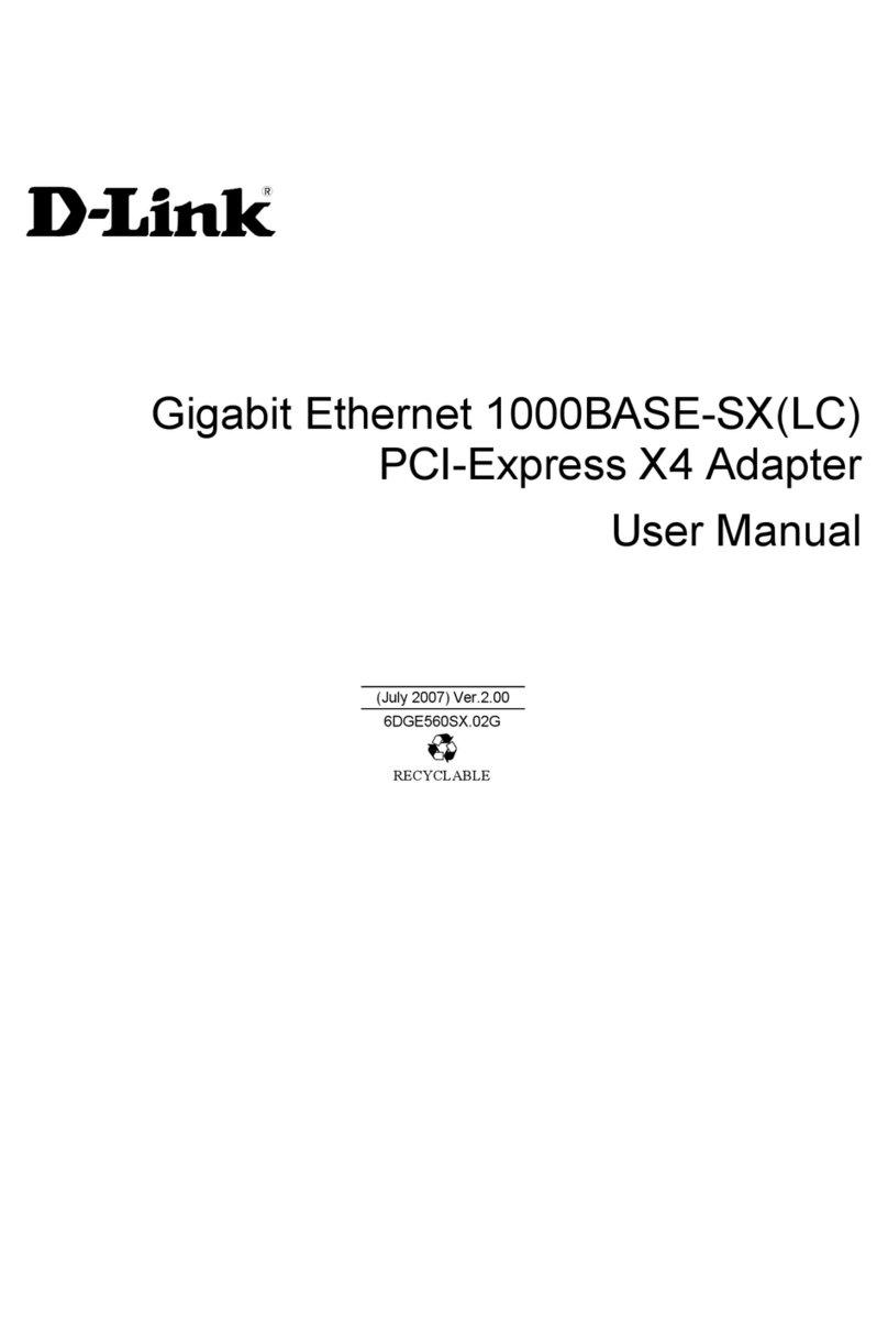D-Link PCI-Express X4 User manual D-Link PCI-Express X4 User manual