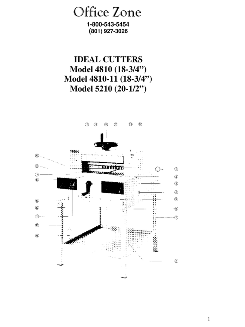 Office Zone IDEAL 4810 (18-3/4'') operating instructions