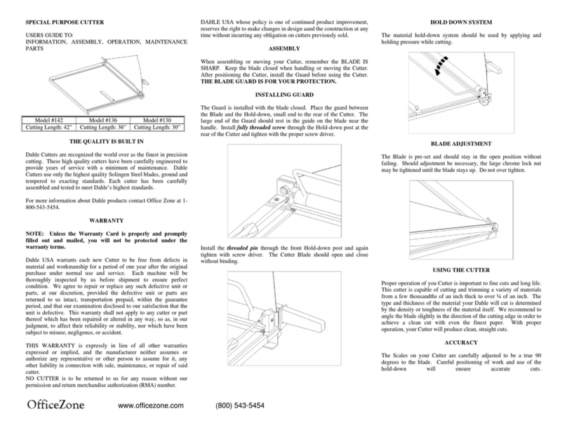 Office Zone Dahle 142 user guide