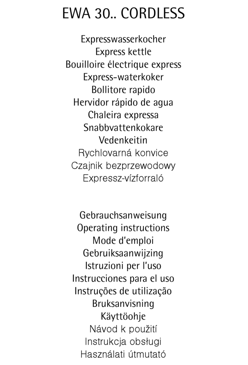 AEG EWA 30 User manual