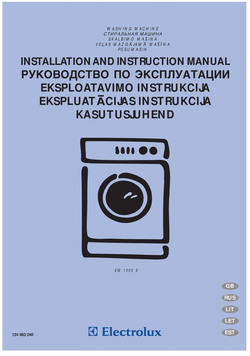 Electrolux EW 1062 S Installation and instruction manual