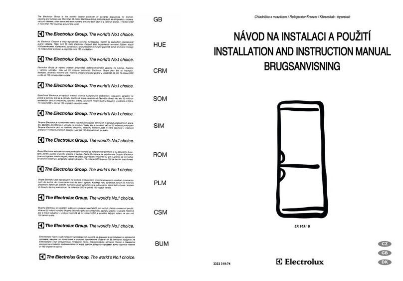 Electrolux ER 8031 B Installation and instruction manual