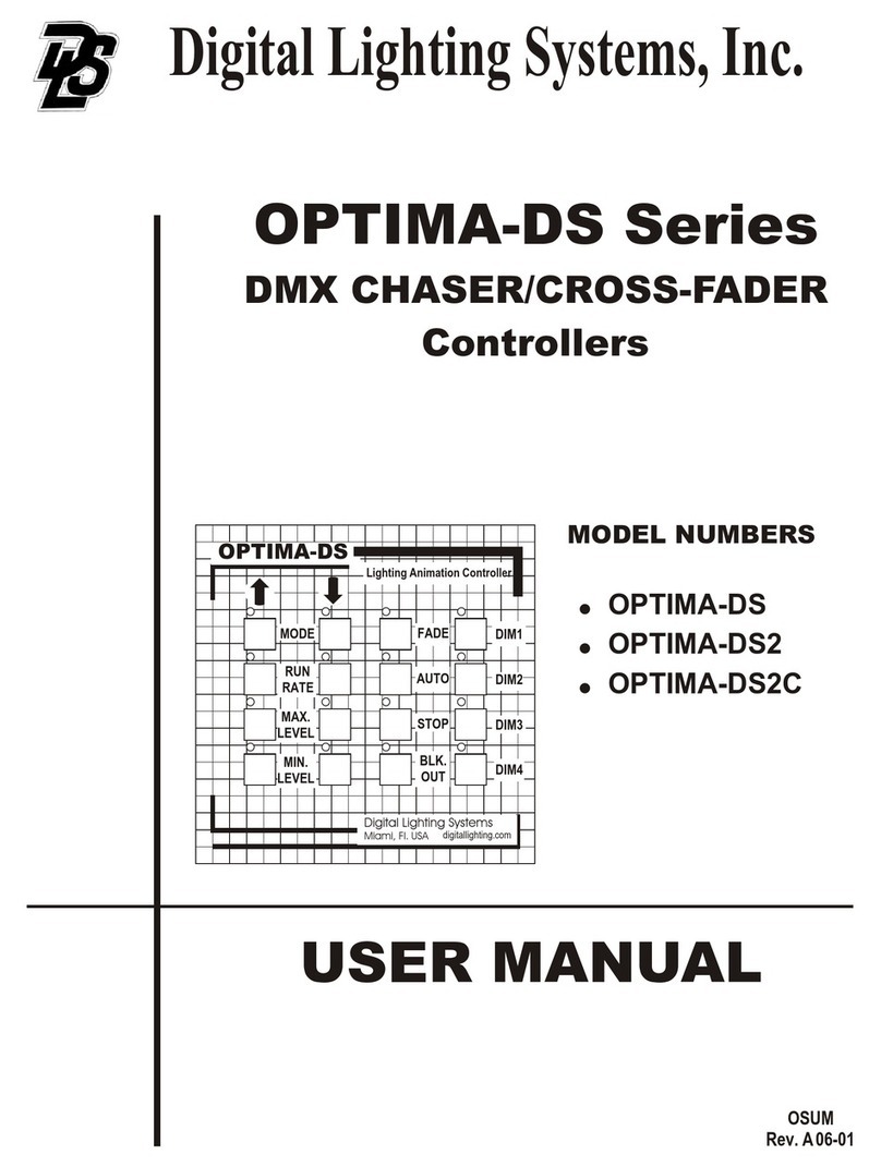 Digital Lighting Systems OPTIMA-DS Series user manual