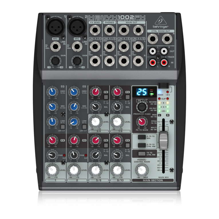 Behringer XENYX 1202FX User manual
