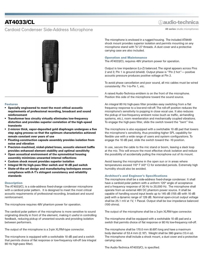Audio Technica AT4033/CL User manual