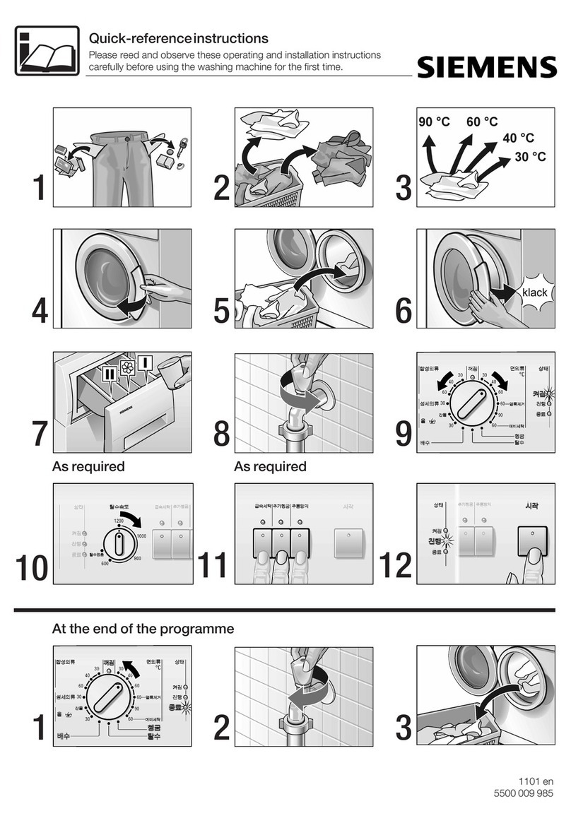 Siemens WM54850RK User manual