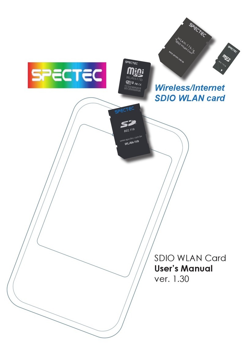 Spectec SDIO WLAN Card user manual