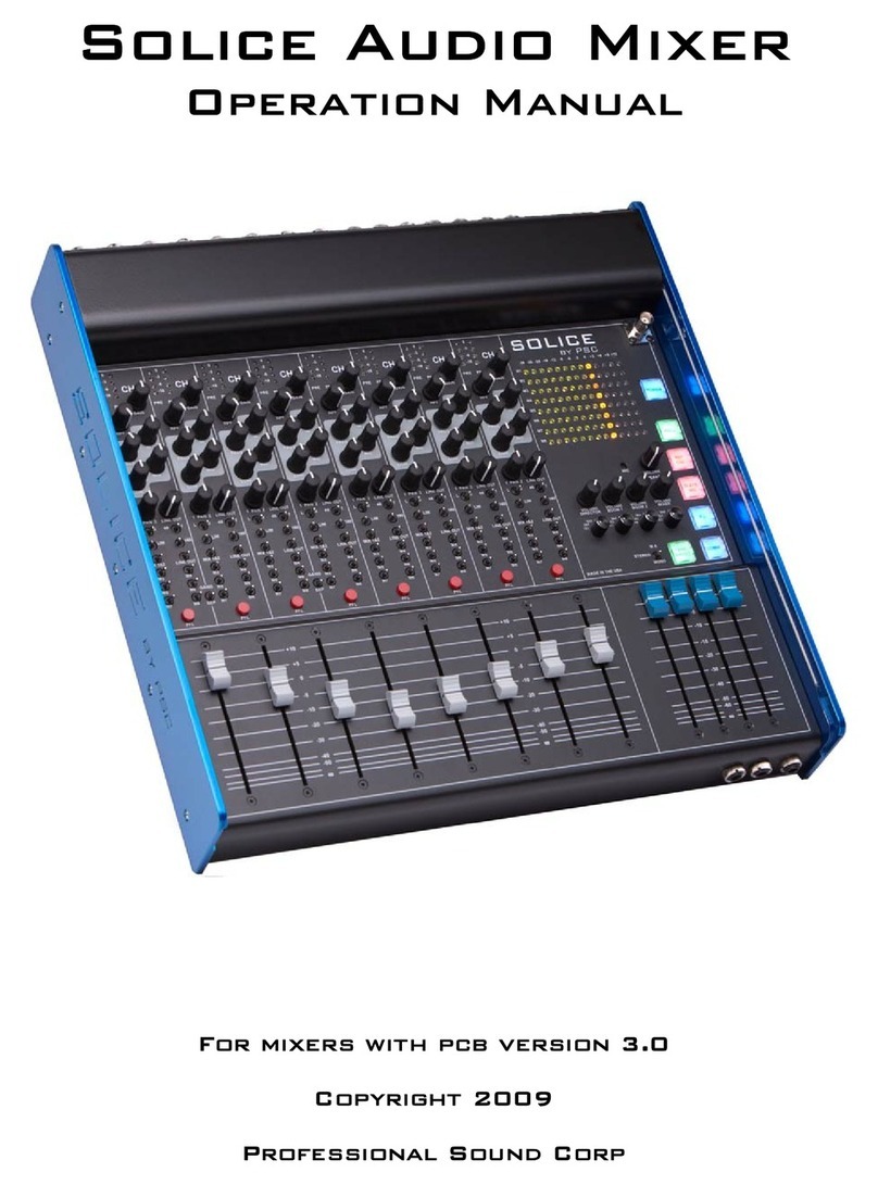 Professional Sound Corporation Solice Operation manual