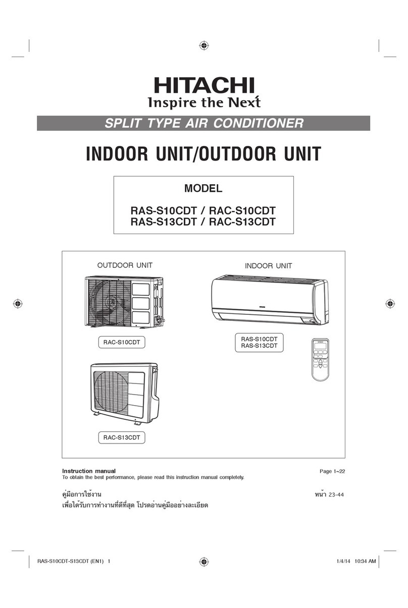 Hitachi RAS-S10CDT User manual Hitachi RAS-S10CDT User manual