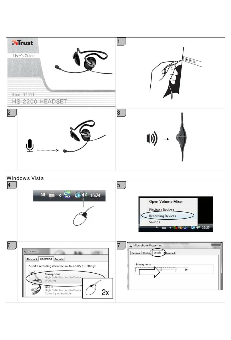 Trust HS-2200 User manual Trust HS-2200 User manual