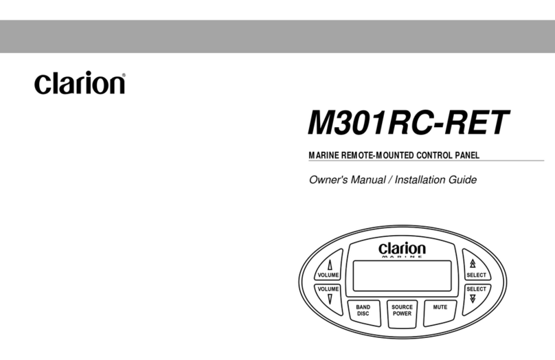 Clarion M301RC-RET Owner's manual and installation guide