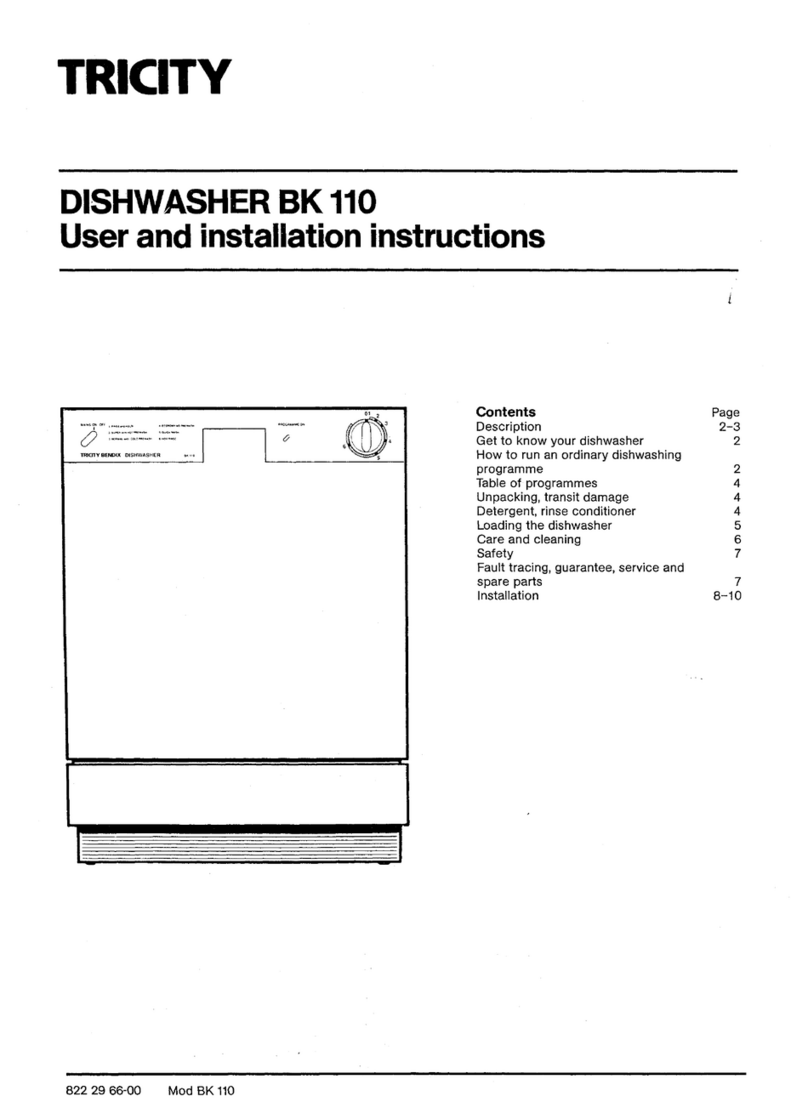 Tricity Bendix BK 110 Operating instructions