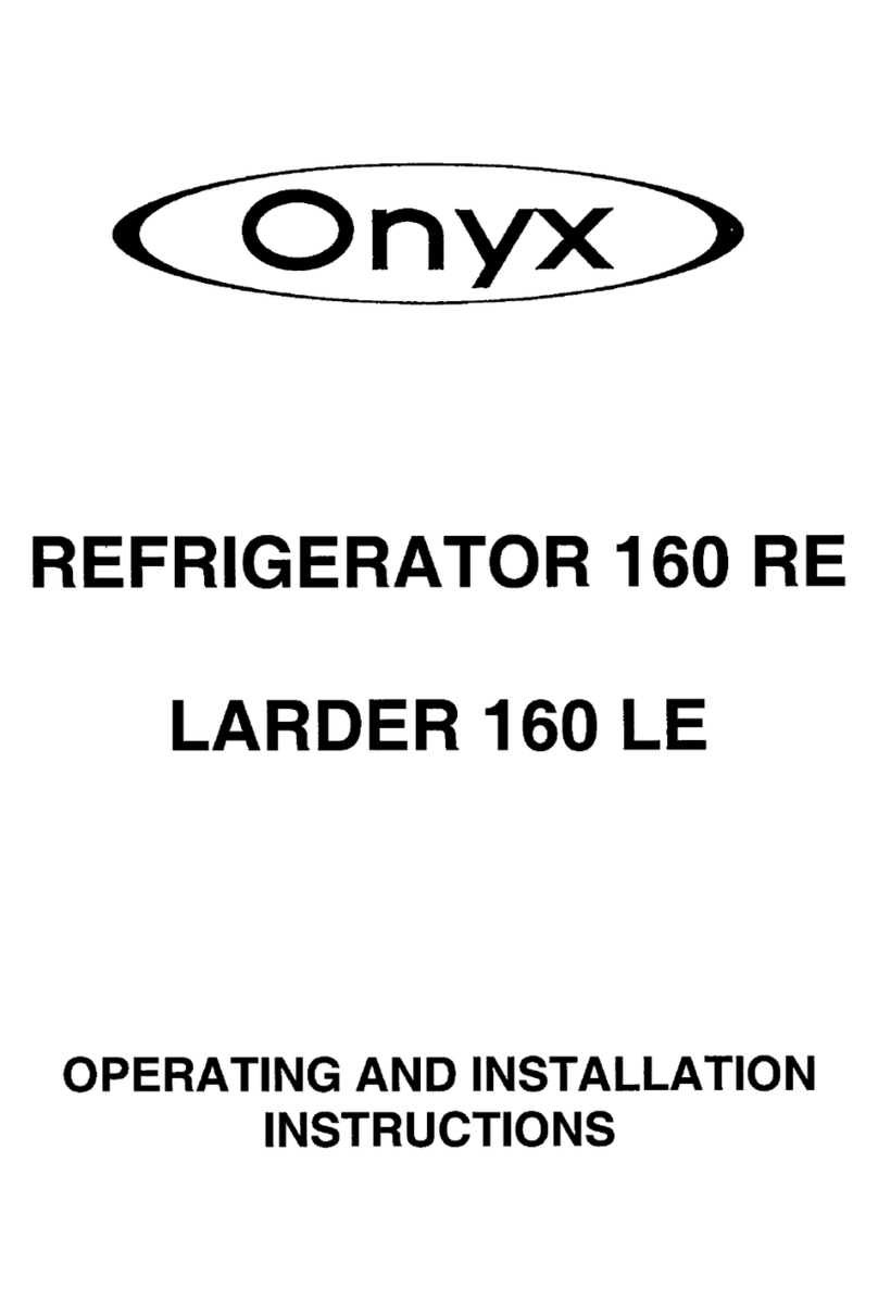 Tricity Bendix Onyx 160 RE Specification sheet