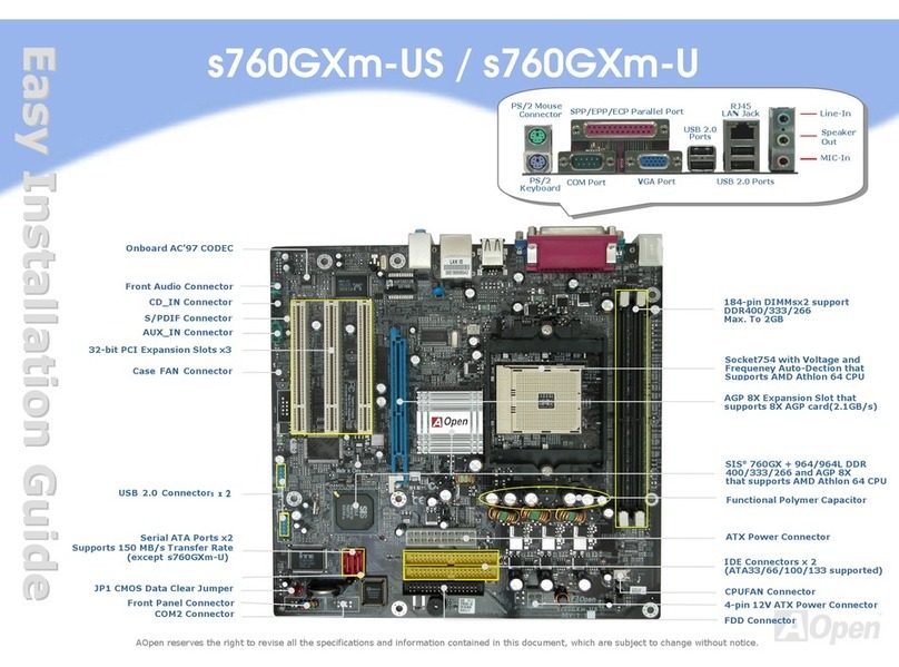 AOpen s760GXm-US User manual