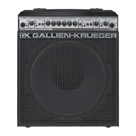 Gallien-Krueger Microbass MB150E/112 owner's manual