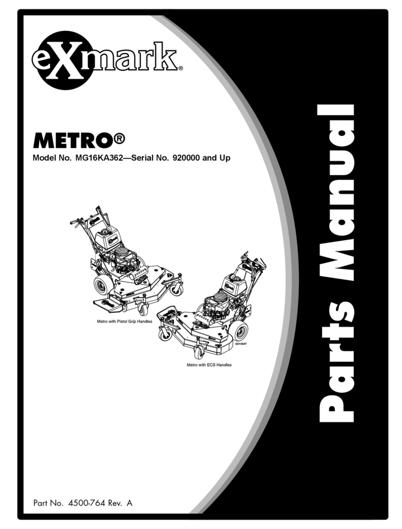 Exmark Metro MG16KA362 User manual
