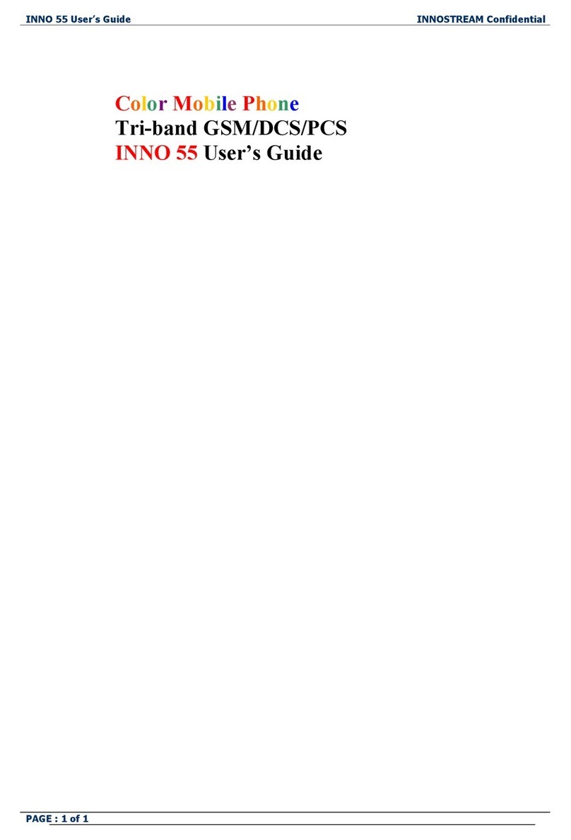 INNOSTREAM INNO 55 User manual INNOSTREAM INNO 55 User manual