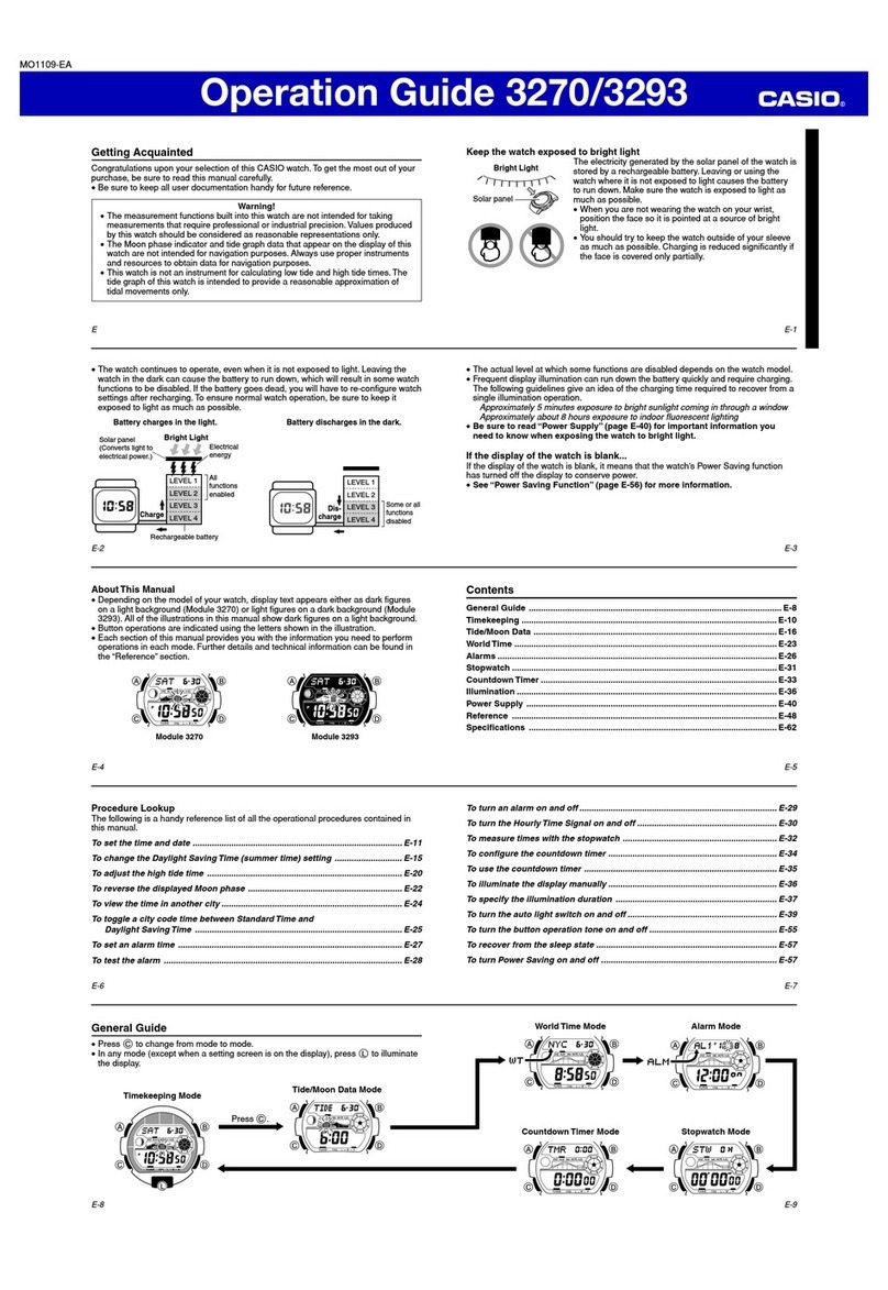 Casio 3270/3293 User manual