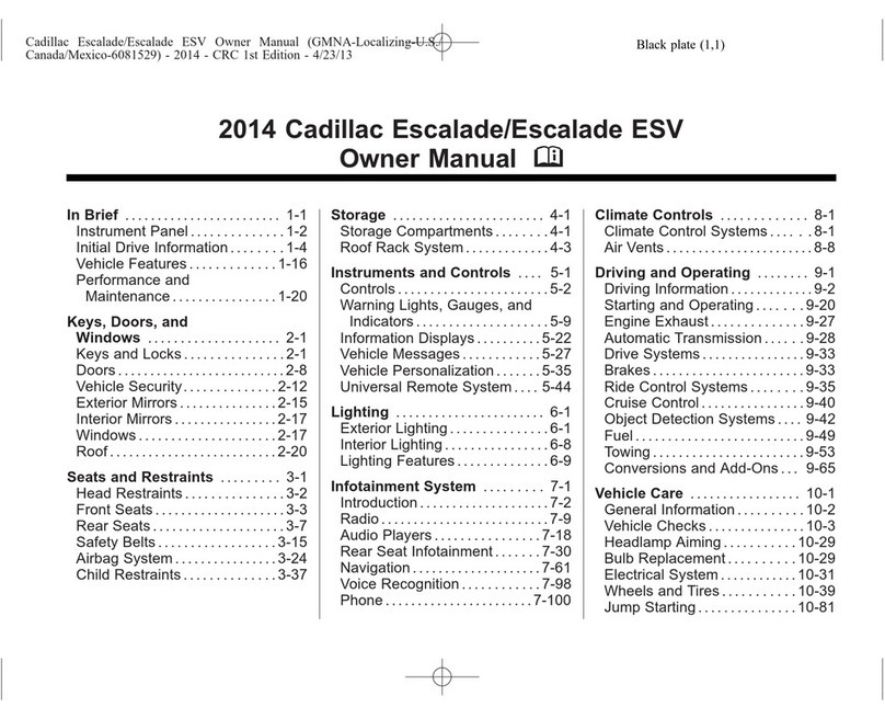Cadillac 2014 Escalade/Escalade ESV owner's manual