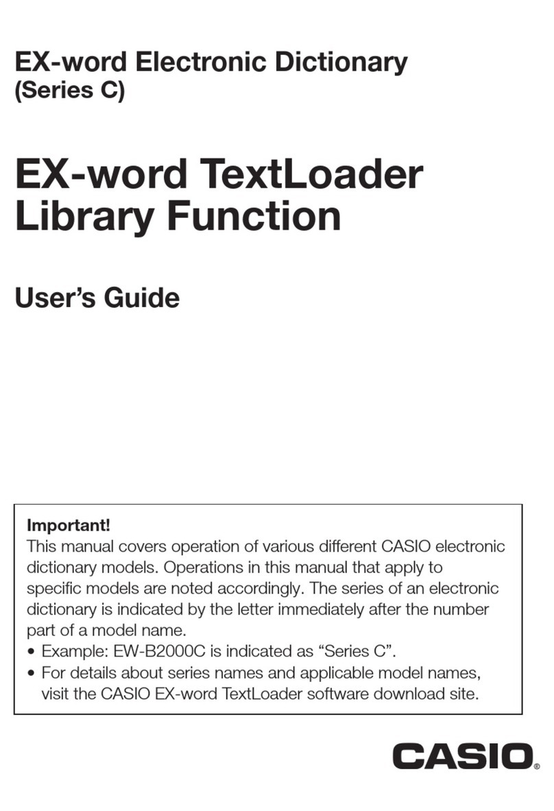 Casio C Series User manual Casio C Series User manual