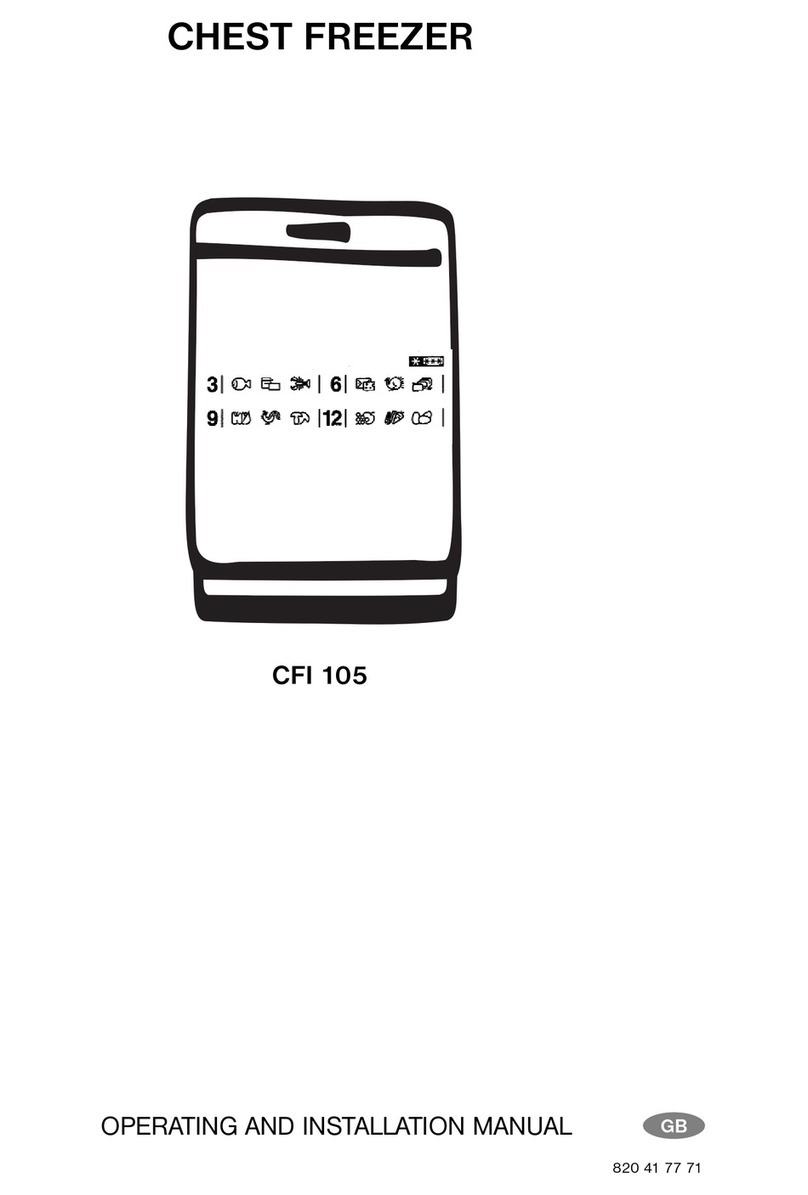 Electrolux CFI 105 Specification sheet