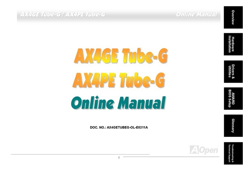AOpen AX4GE Tube-G User manual AOpen AX4GE Tube-G User manual