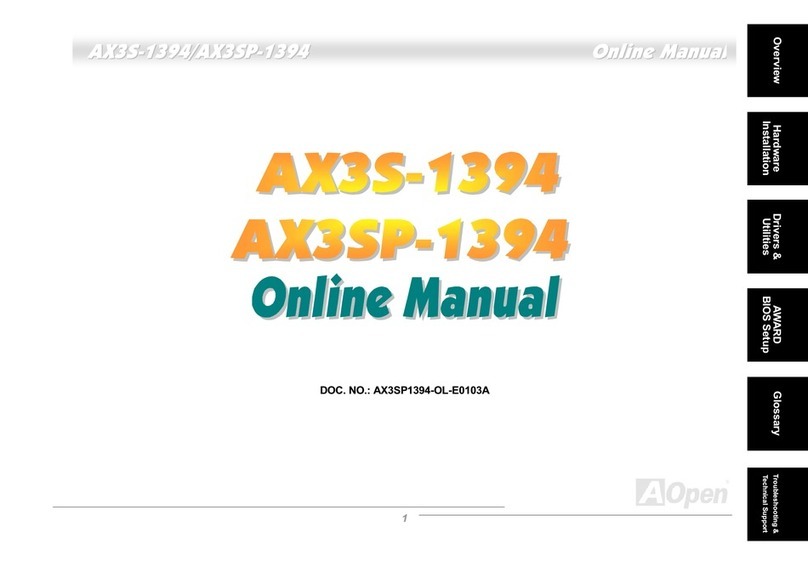 AOpen AX3S-1394 User manual AOpen AX3S-1394 User manual
