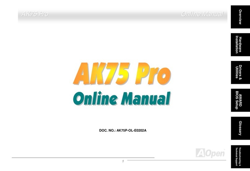 AOpen AK75PRO User manual