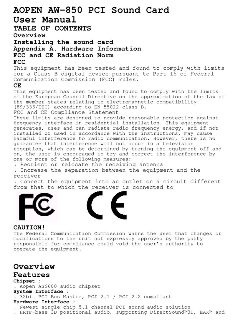 AOpen AW-850 user manual