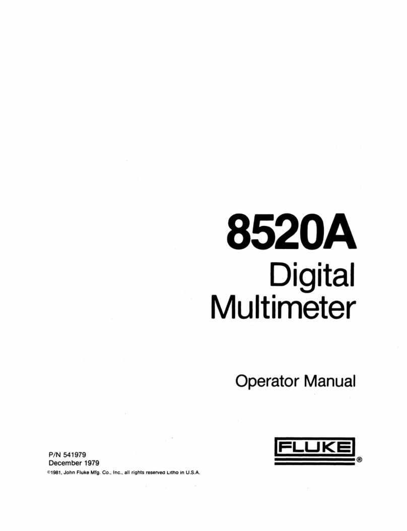 Fluke 8520A Operator's manual