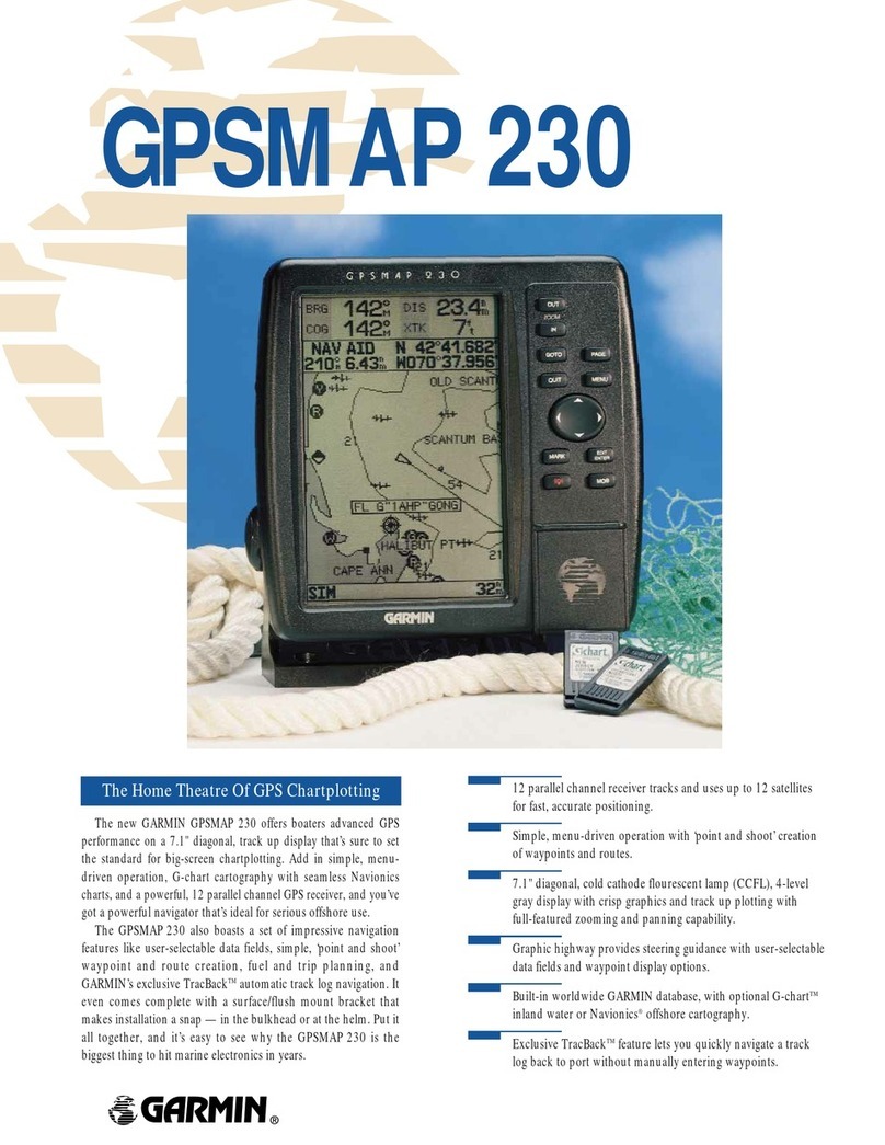 Garmin GPSMAP230 Features and specifications
