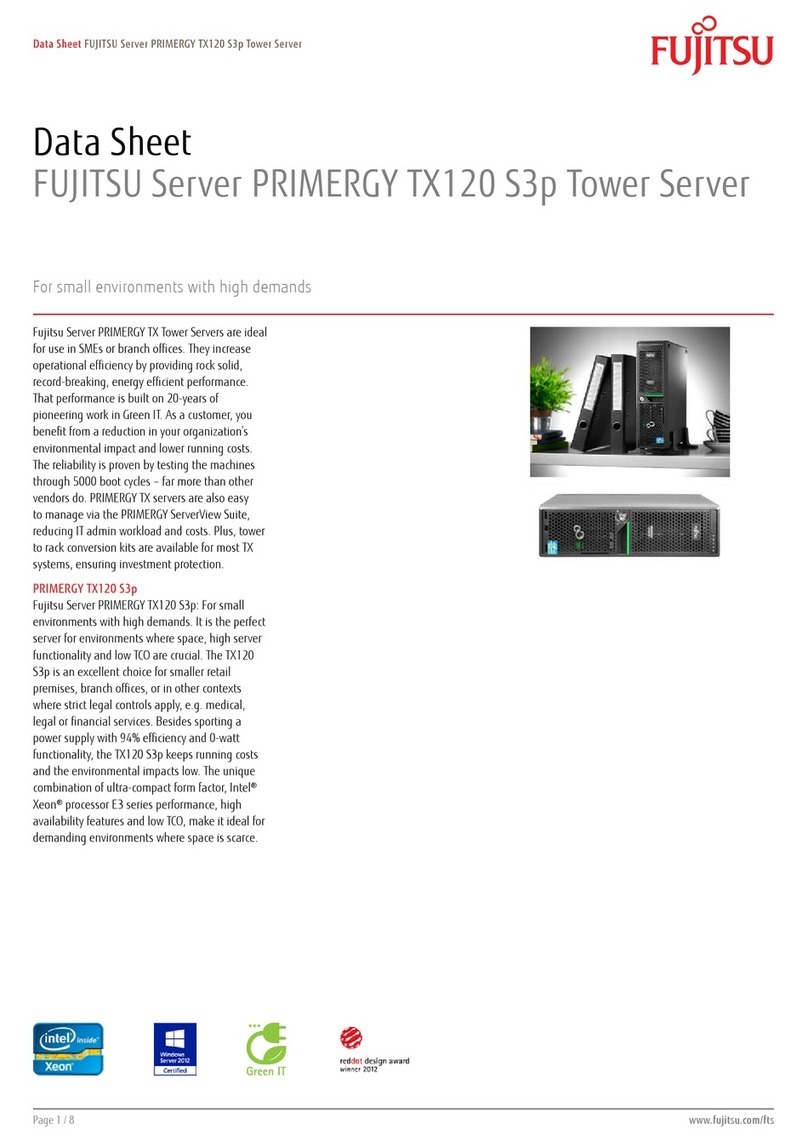 Fujitsu PRIMERGY TX120 S3p User manual
