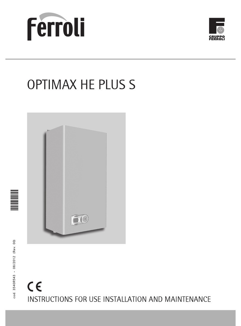 Ferroli OPTIMAX HE PLUS S Troubleshooting guide Ferroli OPTIMAX HE PLUS S Troubleshooting guide