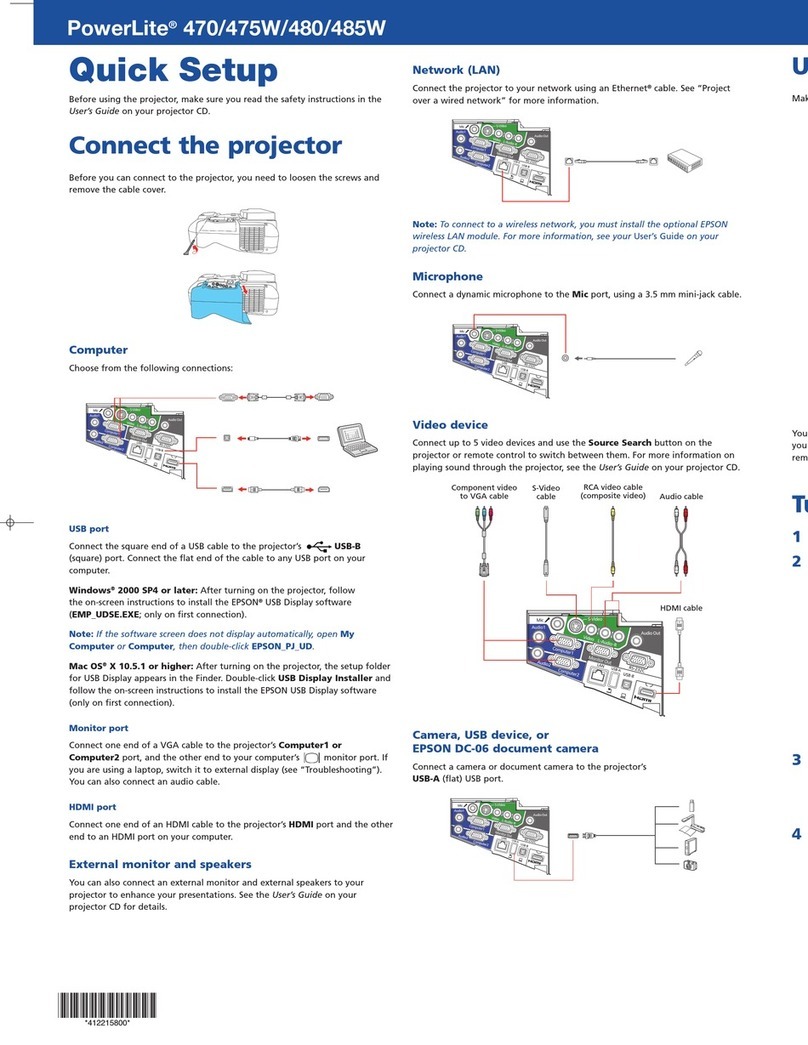 Epson PowerLite 470 User manual
