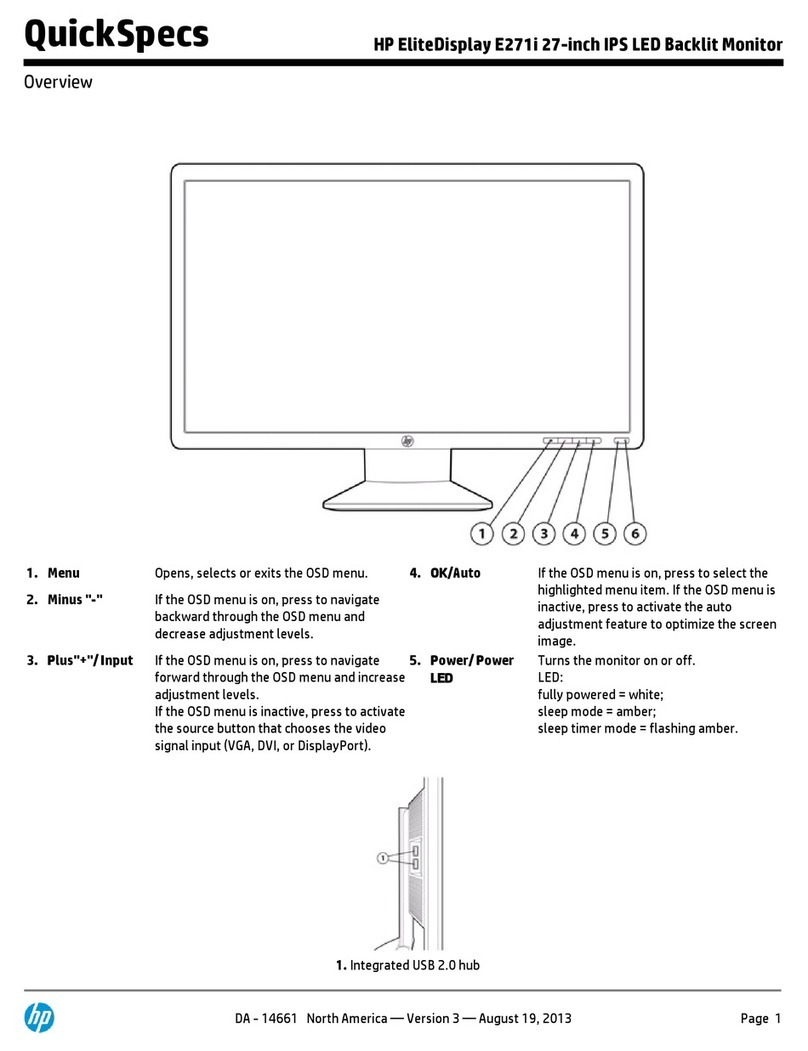 HP EliteDisplay E271i User manual