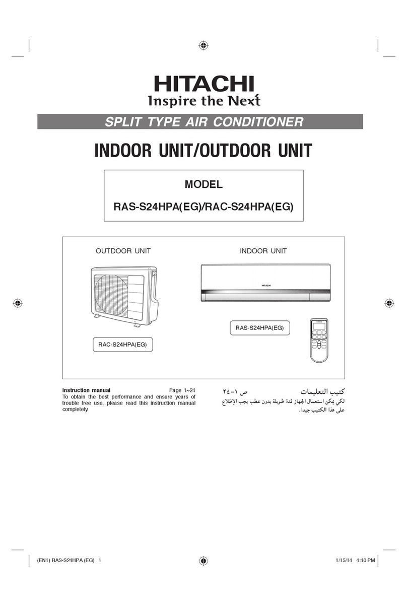Hitachi RAS-S24HPA(EG) User manual