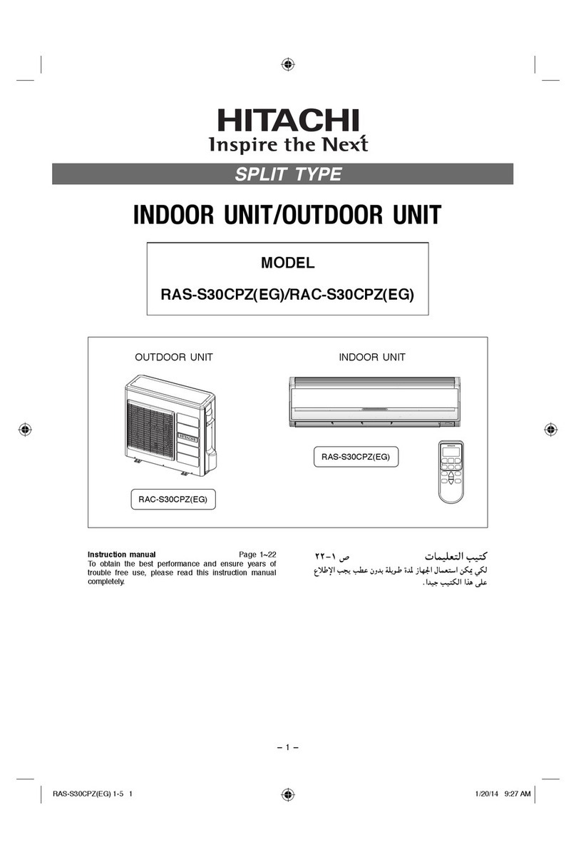 Hitachi RAS-S30CPZ(EG) User manual Hitachi RAS-S30CPZ(EG) User manual
