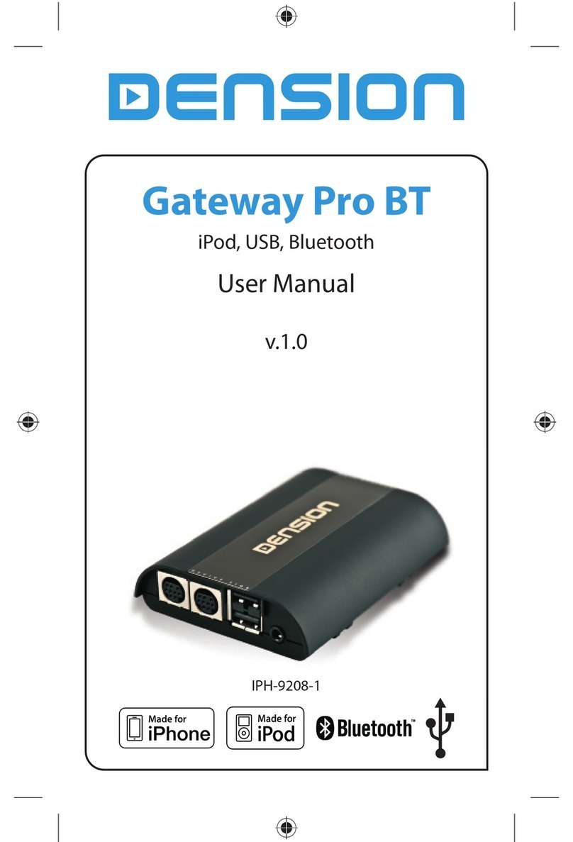 Dension Gateway Pro BT user manual