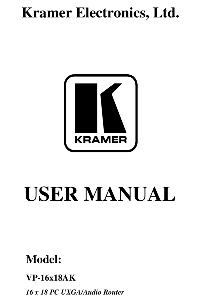 Kramer VP-16x18AK User manual Kramer VP-16x18AK User manual