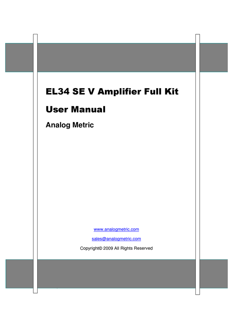 Analog Metric EL34 SE V user manual
