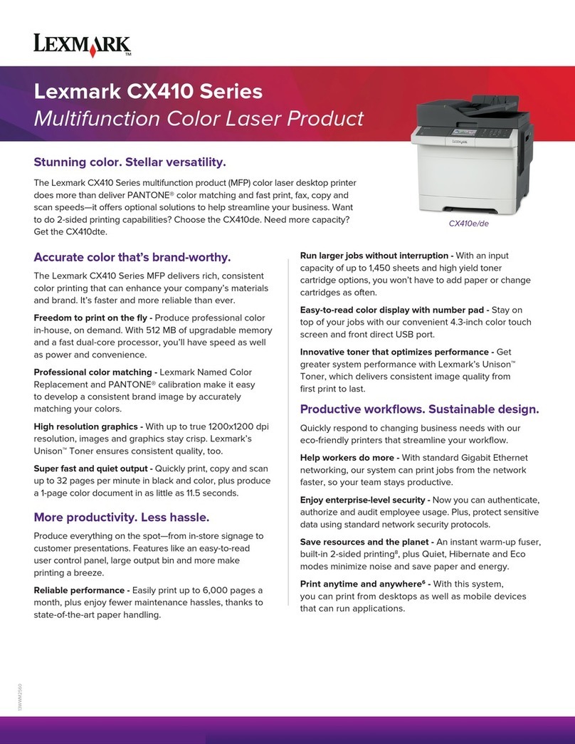 Lexmark CX410E User manual