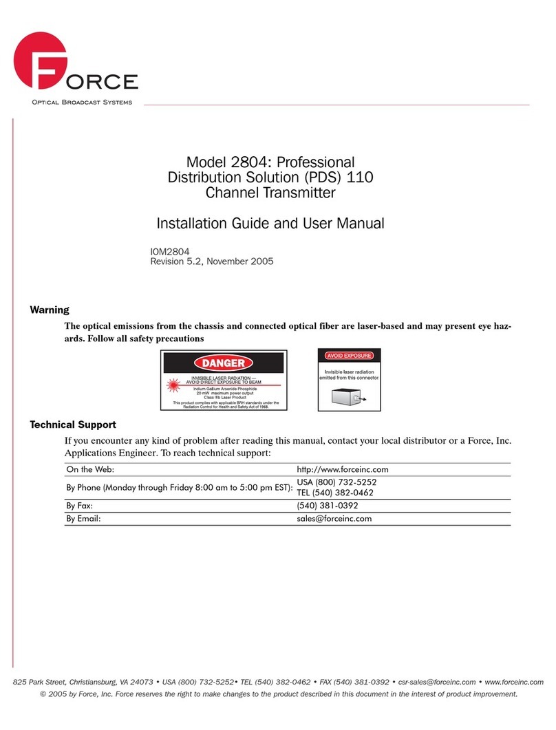 Force 2804 Installation guide & user manual