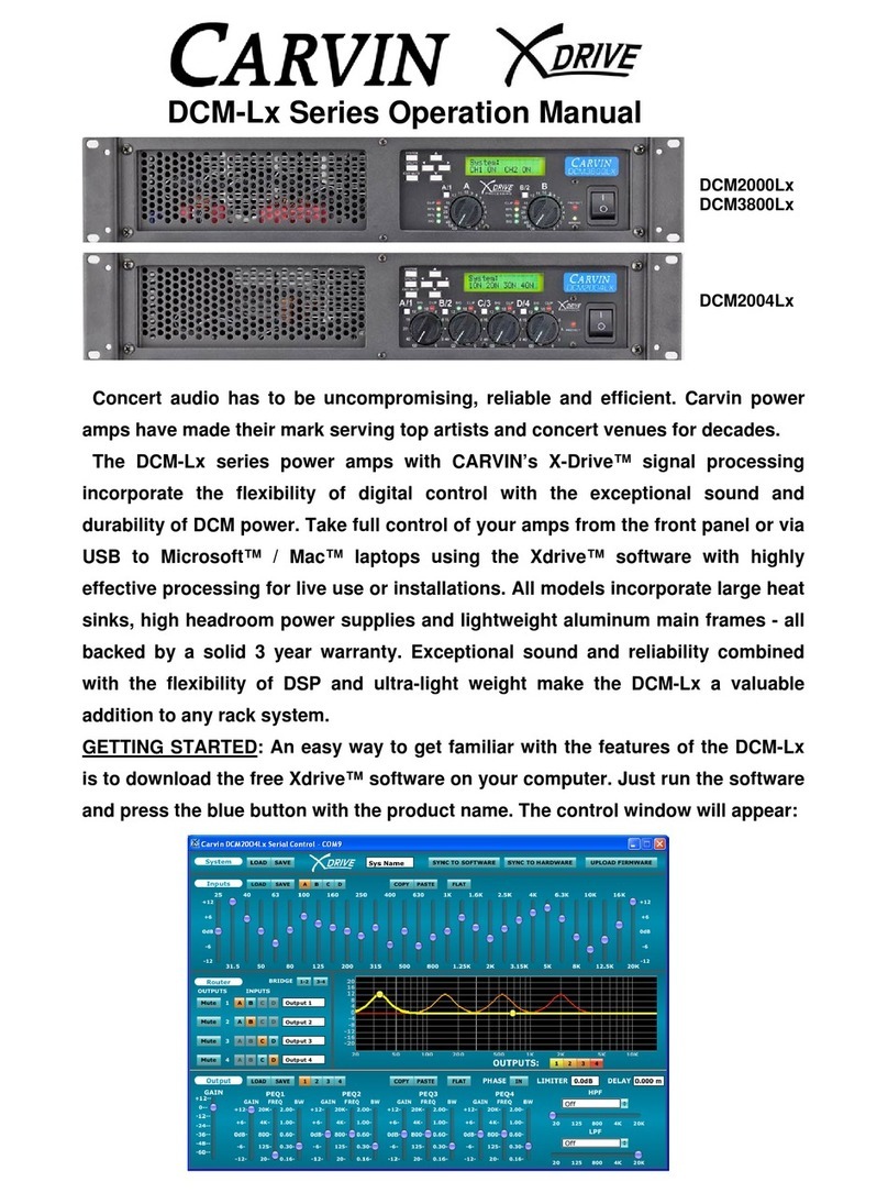 CARVIN XDrive DCM2000Lx Operation manual