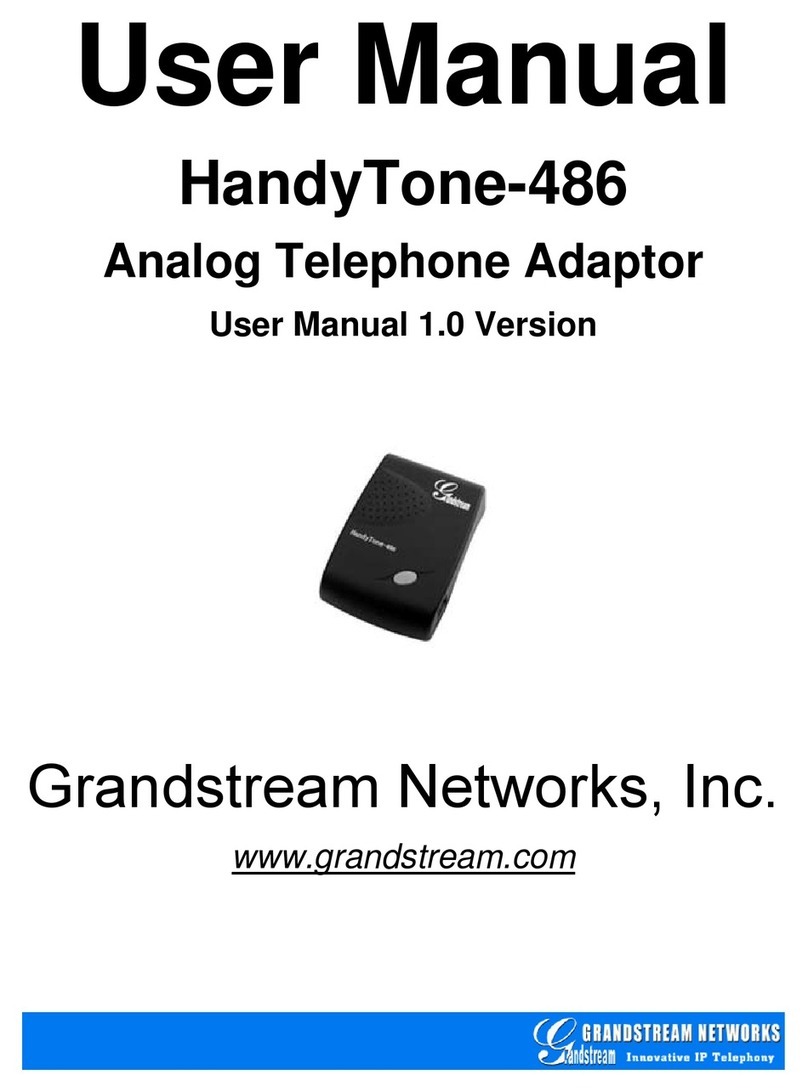 Grandstream Networks HandyTone-486 User manual Grandstream Networks HandyTone-486 User manual