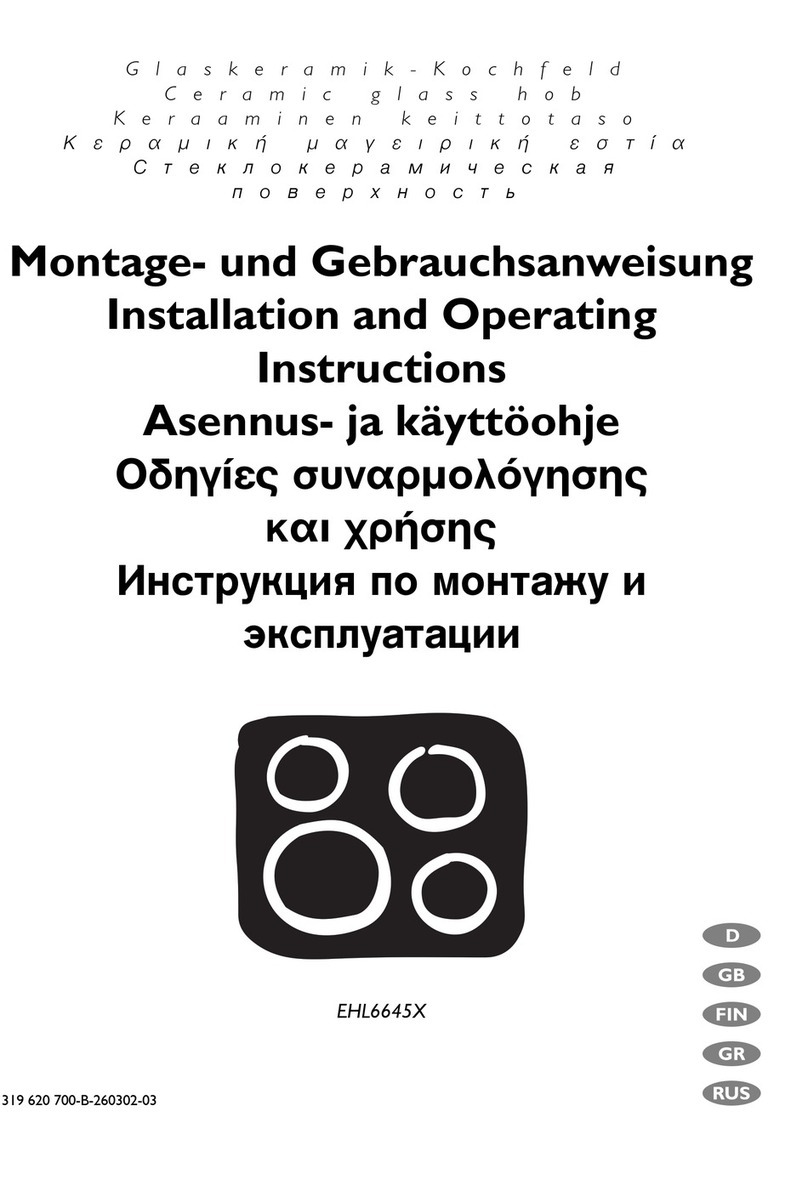 Electrolux EHL6645X Installation and operating instructions