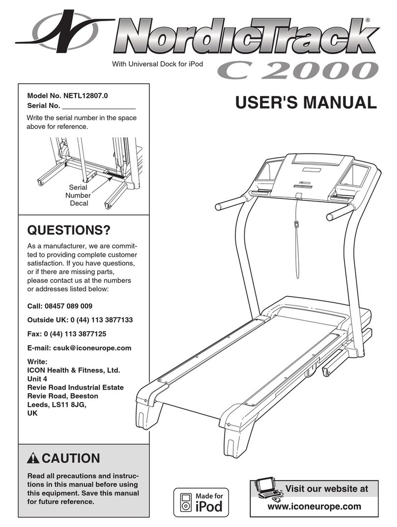 NordicTrack NETL12807.0 User manual