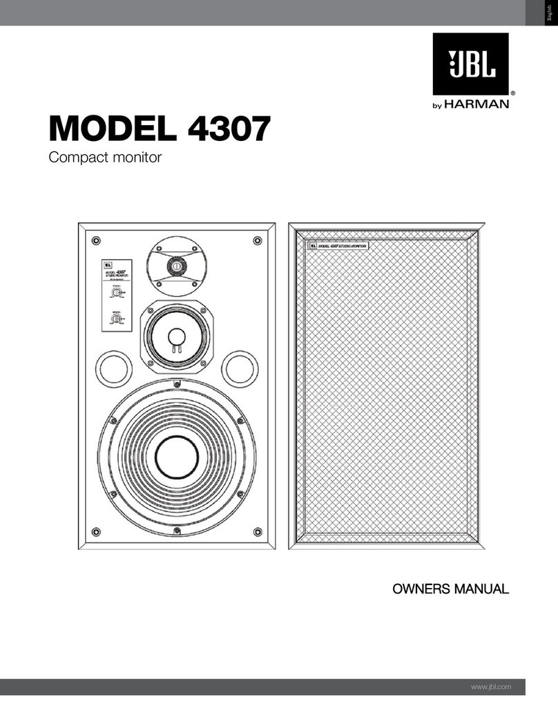 JBL 4307 owner's manual